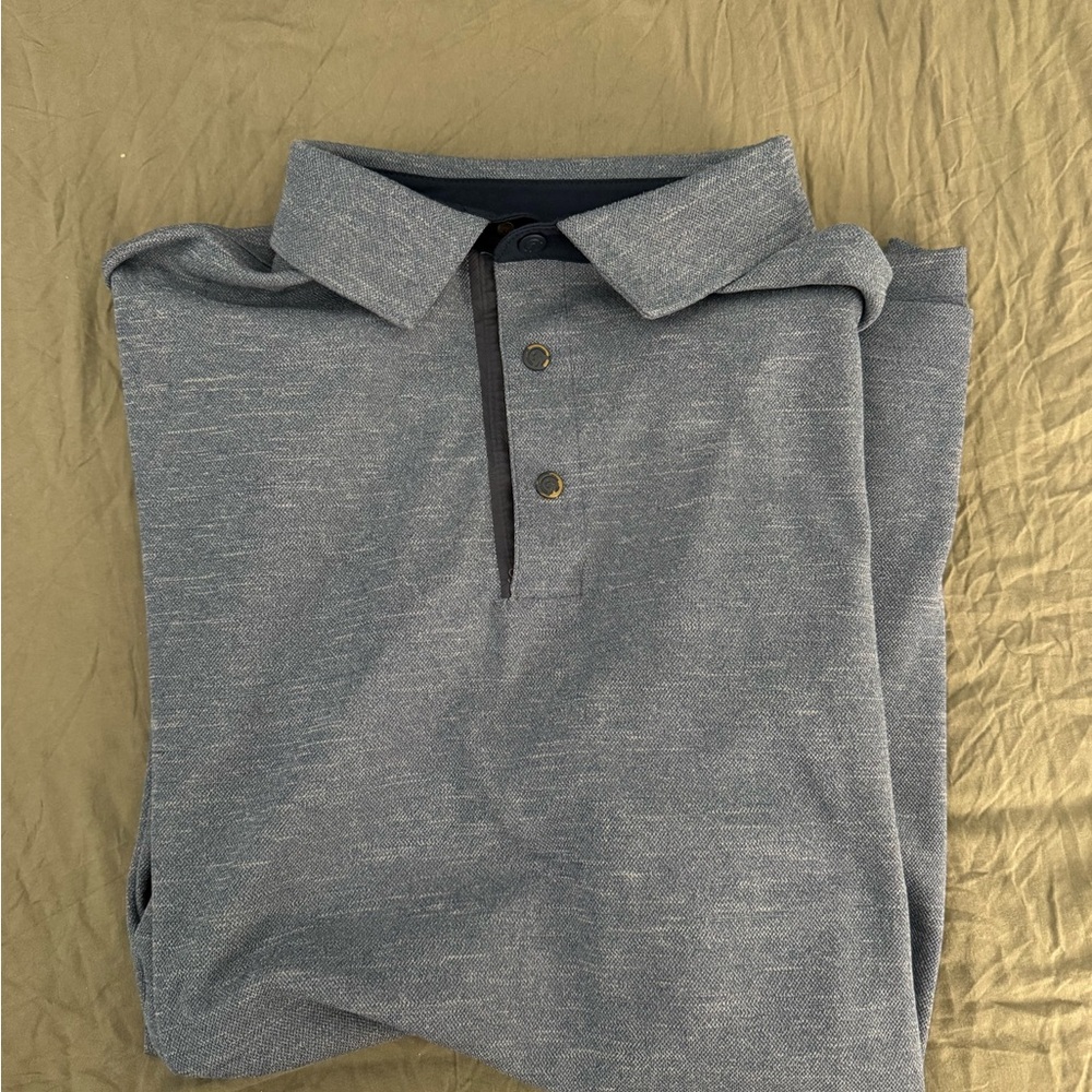 Champion Heathered Gray/blue Polo Shirt